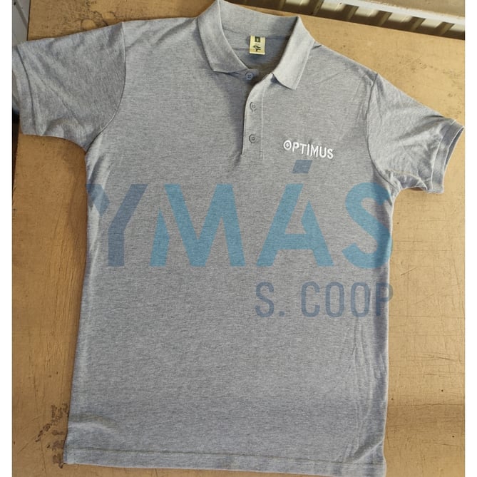 POLO MANGA CORTA GRIS OPTIMUS XL