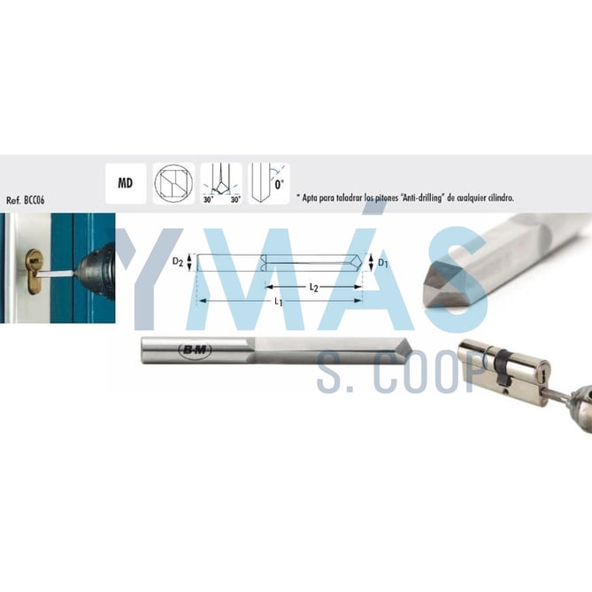 BROCA MD 6X60 PARA CERRAJEROS BLISTER