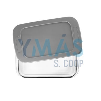 FUENTE CRISTAL RECTANGULAR CON TAPA 1,6L