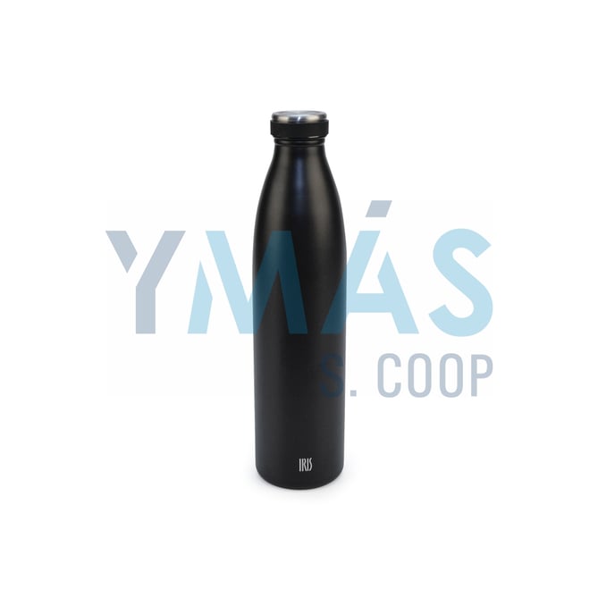 BOTELLA TERMO DOBLE PARED NEGRA 1L
