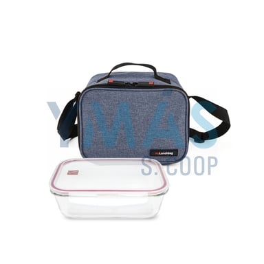 BOLSA LUNCHBAG GOGLASS AZUL + HERMETICO CRISTAL