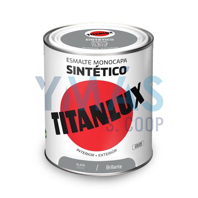 ESMALTE SINTETICO TITANLUX PLATA 750ML