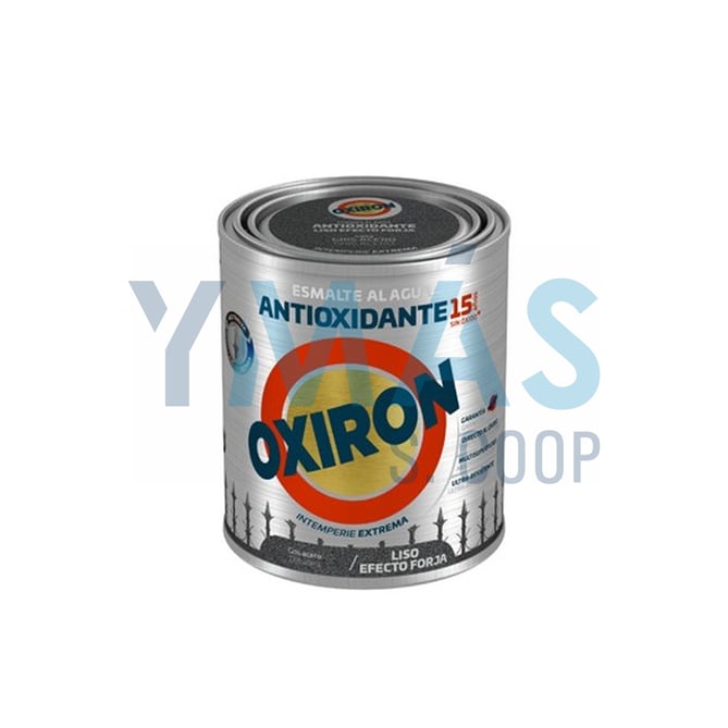 PINTURA OXIRON FORJA AGUA GRIS ACERO LISO 750ML