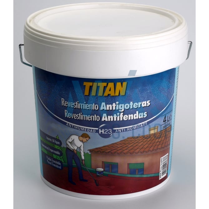 PINTURA ANTIGOTERAS AL AGUA H23 ROJA 15L