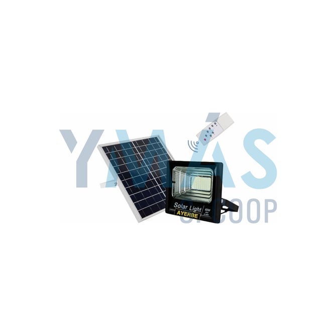 PROYECTOR LED SOLAR CON MANDO 60W IP66