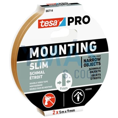 CINTA DOBLE CARA MOUNTING PRO SLIM 2 9MMX5M 2UDS