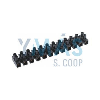 REGLETA CONEXION 6MM NEGRA 41A 12 ELEMENTOS