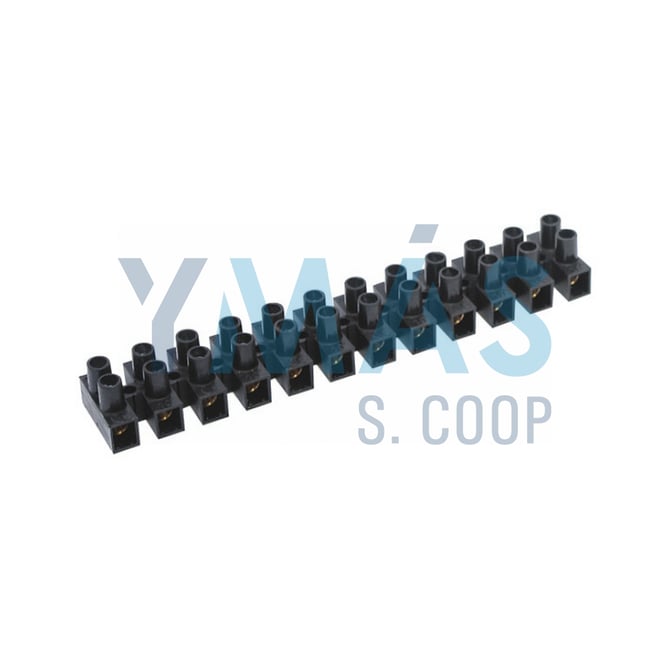 REGLETA CONEXION 6MM NEGRA 41A 12 ELEMENTOS