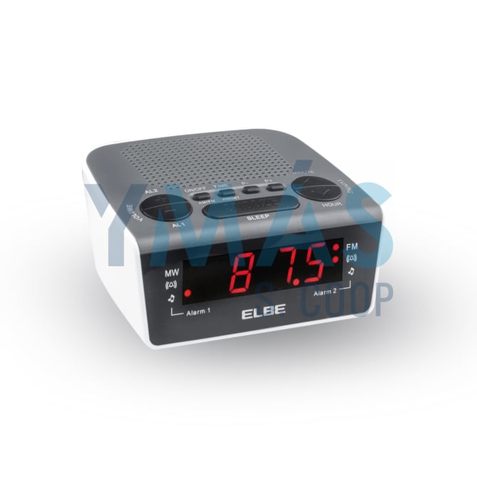 RADIO DESPERTADOR AM/FM PANTALLA LED BLANCO