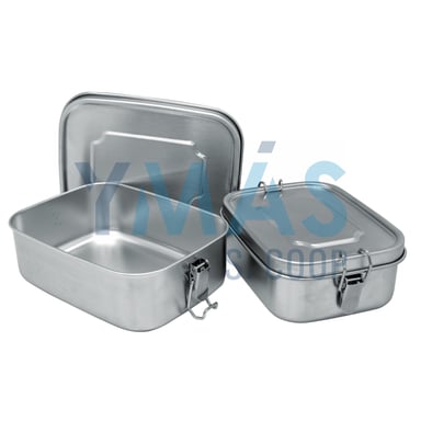 FIAMBRERA CON CIERRE INOX RECTANGULAR 800ML