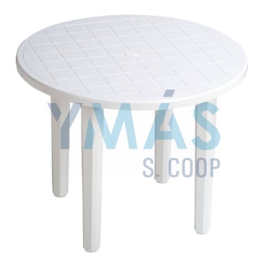 MESA JARDIN REDONDA 90CM BLANCA