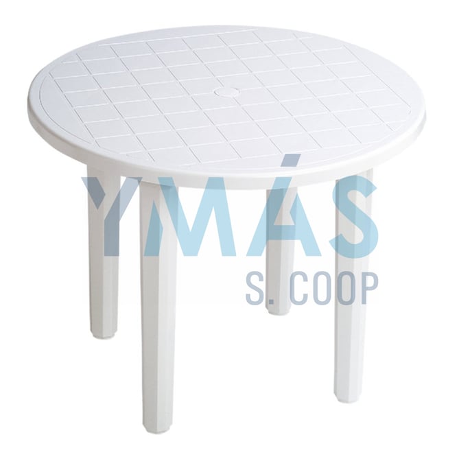 MESA JARDIN REDONDA 90CM BLANCA
