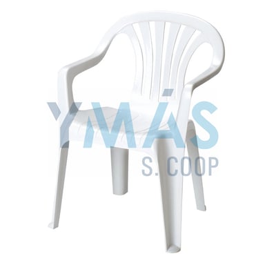 SILLON MONOBLOCK RESPALDO BAJO BLANCO