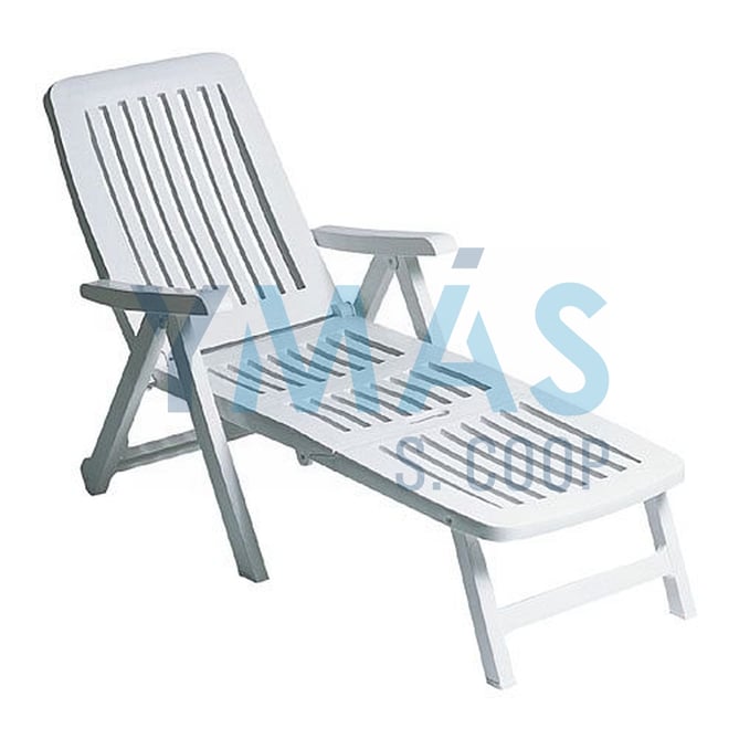 TUMBONA 4 POSICIONES C/RUEDAS BLANCA