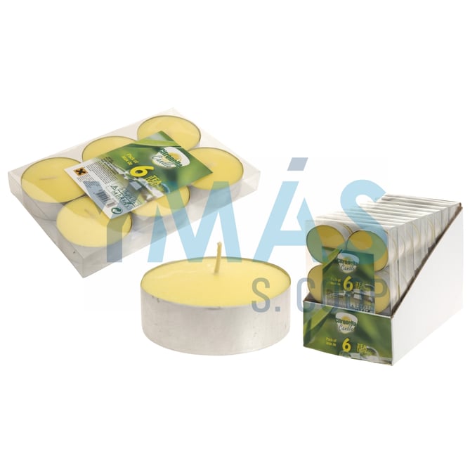 VELA DE CITRONELA TEALIGHT 45GR (8UDS)