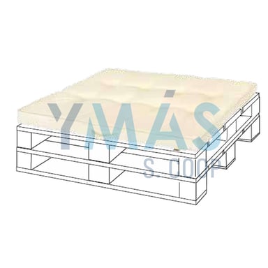 COJIN LIVING PALETT 120X80X10CM CRUDO