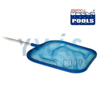 RECOGEHOJAS PISCINA SUPERFICIE PLANO C/MANGO 1,22M