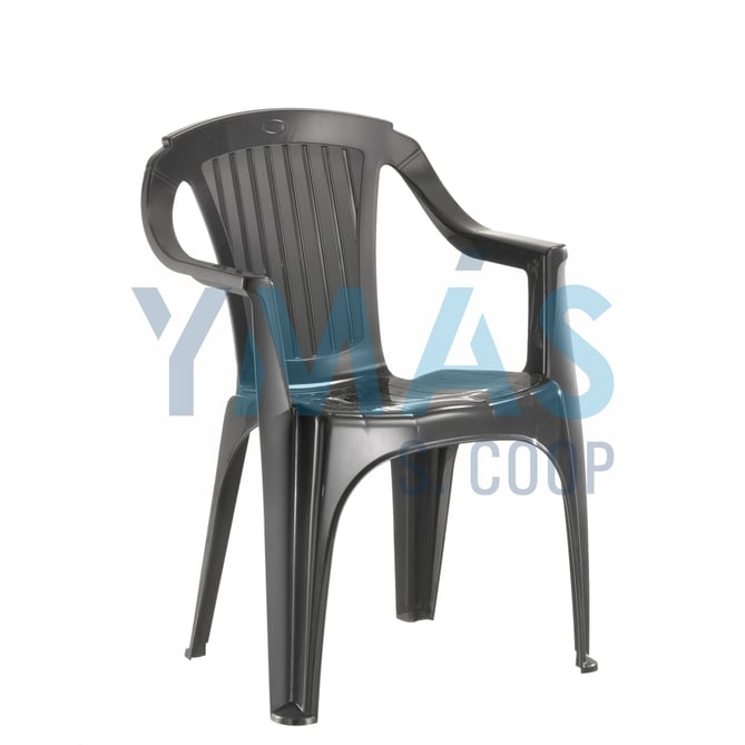 SILLA MONOBLOCK RESPALDO BAJO VERONA ANTRACITA
