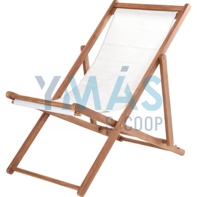 TUMBONA MADERA PLEGABLE BLANCO 60X106X80CM