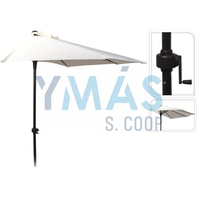 PARASOL PARED ALUMINIO CREMA 220CM