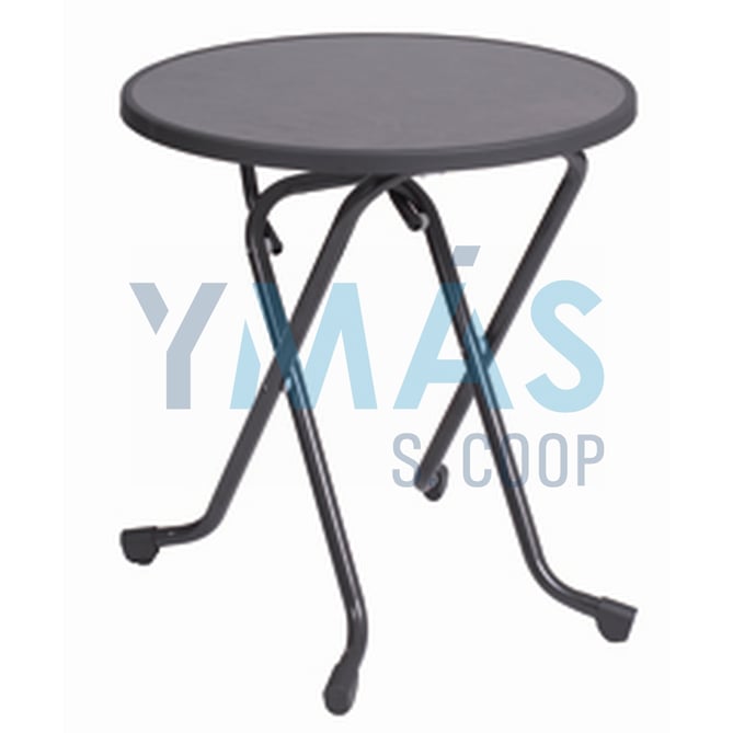 MESA PLEGABLE DIAMETRO 70CM GRIS