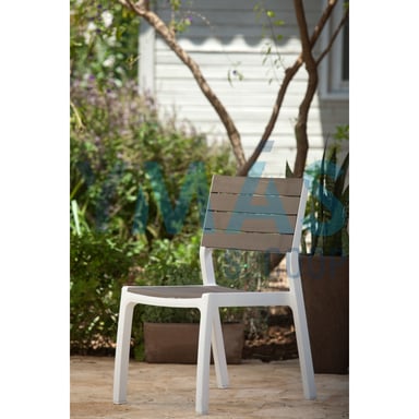 SILLA JARDIN SIN BRAZOS HARMONY BLANCO/CAPUCCINO