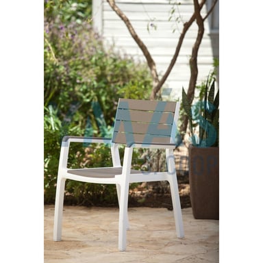 SILLON CON BRAZOS HARMONY BLANCO/CAPUCCINO