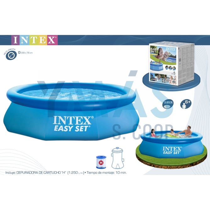 PISCINA PORTATIL 305X76CM CON DEPURADORA 1250 L/H