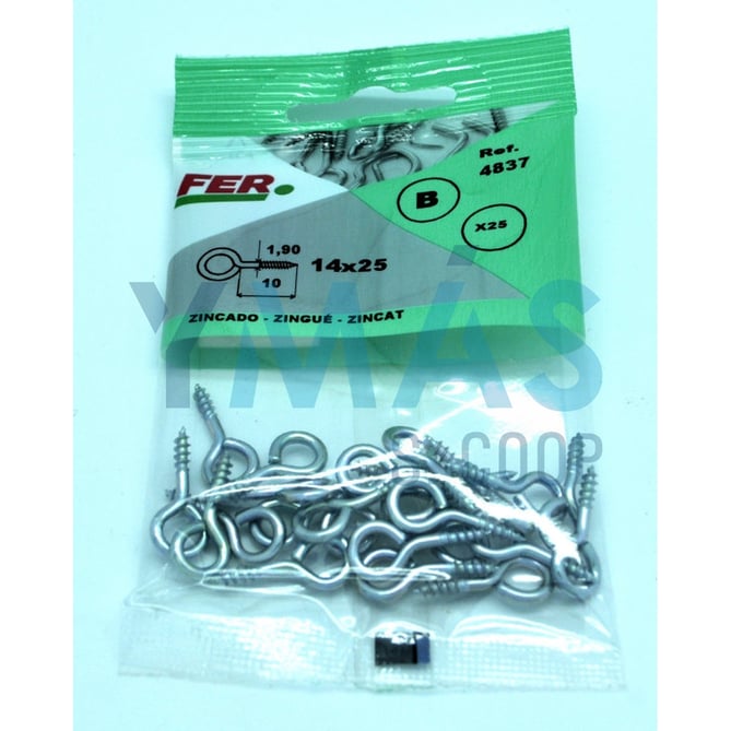 HEMBRILLA CERRADA ZINCADA 3X40 BLISTER