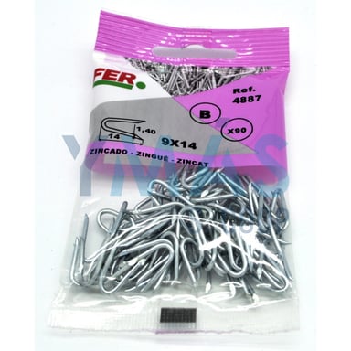 GRAMPILLON ZINCADO 9X14MM BOLSA