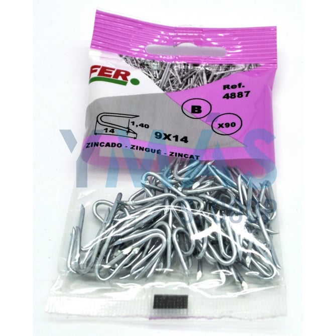 GRAMPILLON ZINCADO 11X18MM BOLSA