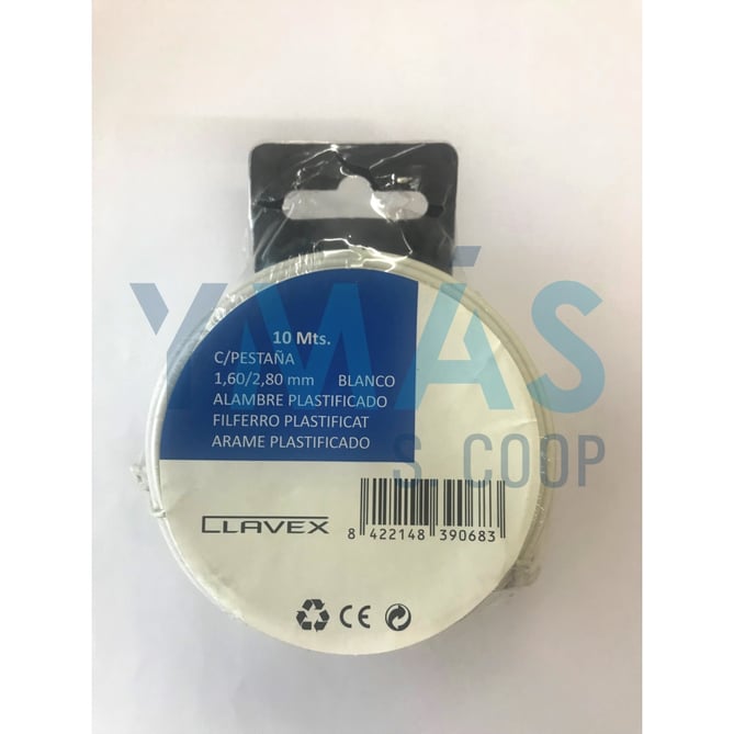 ALAMBRE PLASTIFICADO BLANCO 1.6/2.8MM 15M