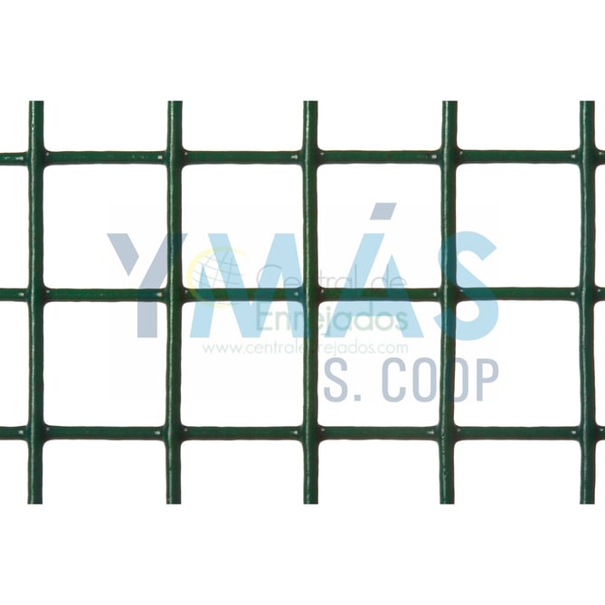 MALLA SOLDADA PLASTIFICADA VERDE 19X19MM 5X1M