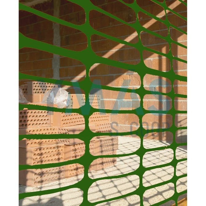 MALLA PLASTICA SEÑALIZACION VERDE 1X50M