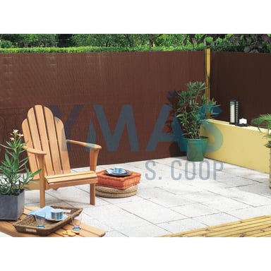 CAÑIZO OVAL SINTETICO PLASTICANE CHOCOLATE 2X3M