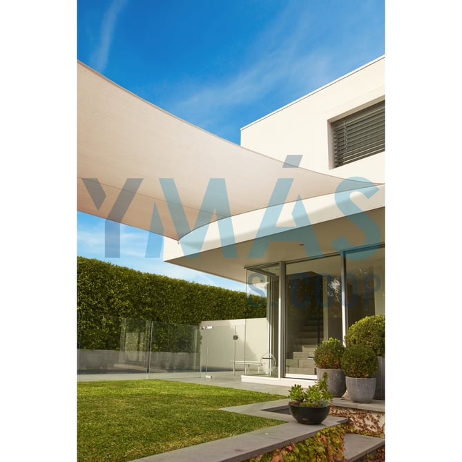 MALLA IMPERMEABLE VELA 5,4M BEIGE CUADRADA HDPE