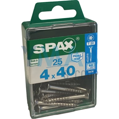 TIRAFONDO INOX A2 TORX 4X40 C25