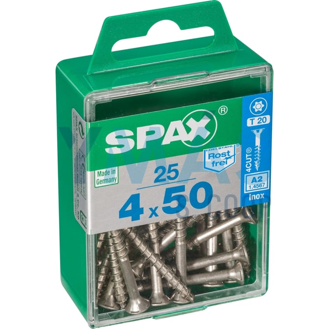 TIRAFONDO INOX A2 TORX 4X50 C25