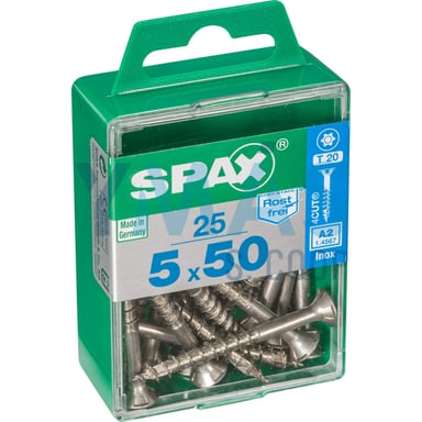 TIRAFONDO INOX A2 TORX 5X50 C25