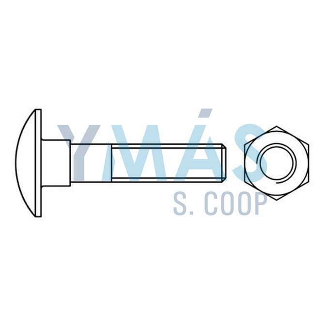 TORNILLO C/TUERCA 603/934 ZIN 6X20 C500