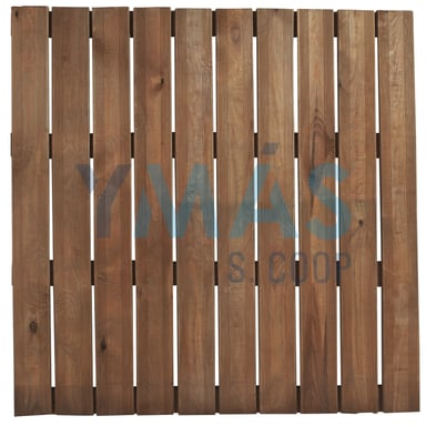LOSETA MADERA BOLENIA RANURADA MARRON 100X100CM