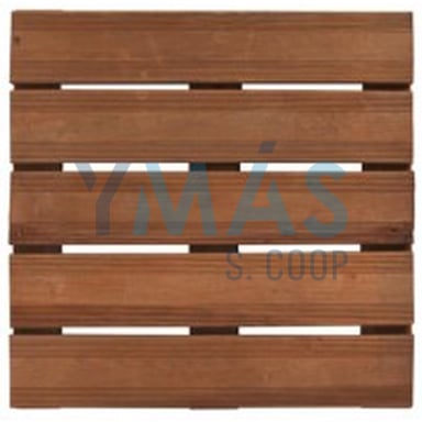 LOSETA MADERA BOLENIA RANURADA MARRON 50X50CM