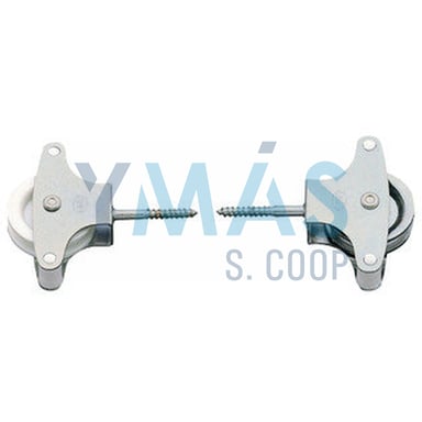 POLEA TENDEDERO PLASTICO 40MM C/TIRAFONDO