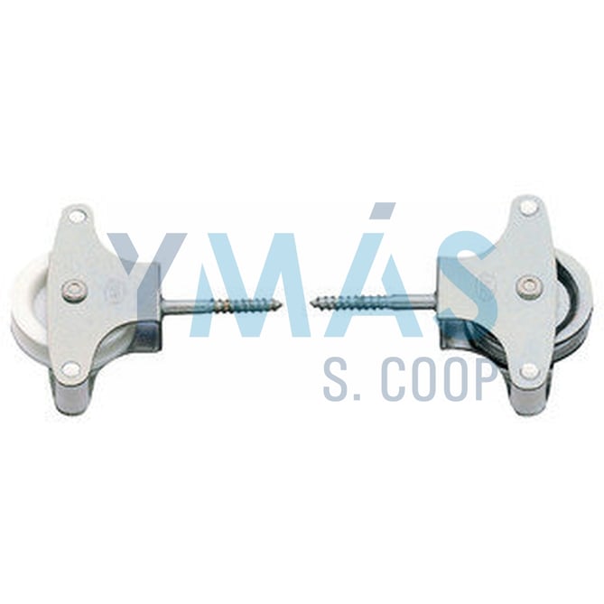 POLEA TENDEDERO PLASTICO 40MM C/TIRAFONDO