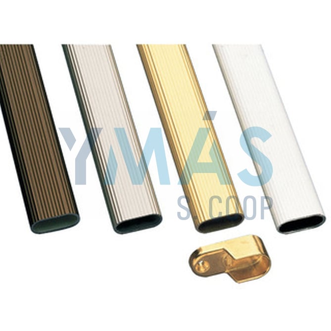TUBO ARMARIO OVAL 30X15X1.4MM 4M ALUMINIO ORO