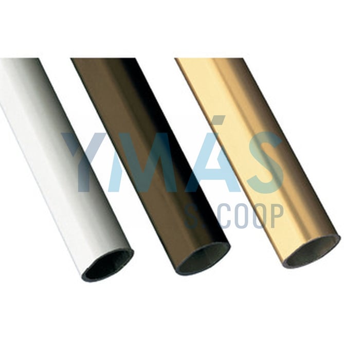 TUBO ARMARIO OVAL 20X18X1.5MM 2M ALUMINIO BRONCE