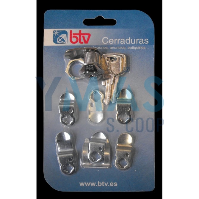 CERRADURA BUZON KIT Nº1 CROMO BTV