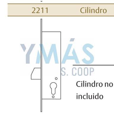 CERRADURA TESA 2211 PALANCA S/CILINDRO 20-30X30