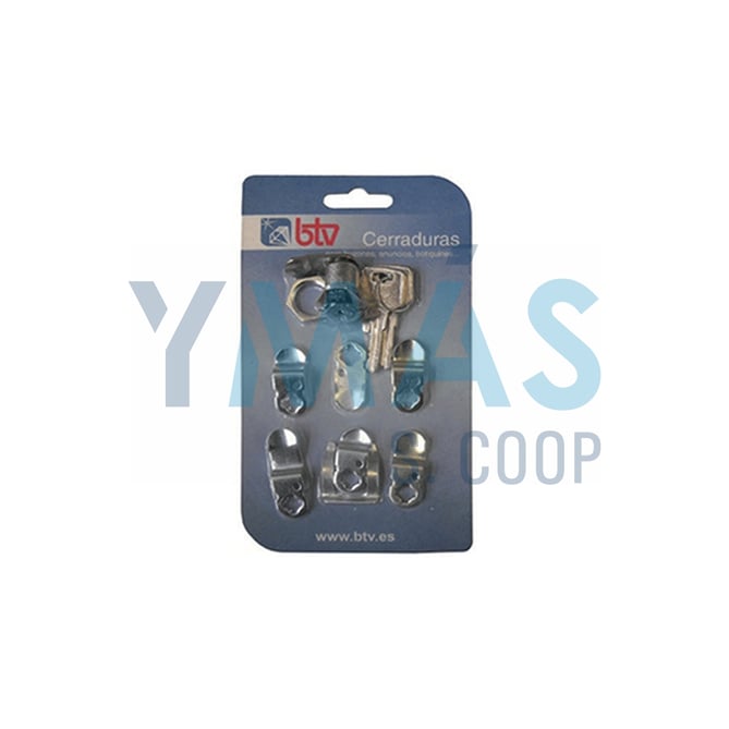 CERRADURA CARTERO KIT Nº1 CROMO BTV