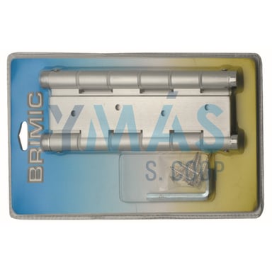 BISAGRA DOBLE ACCION PLATA ALUMINIO BS10